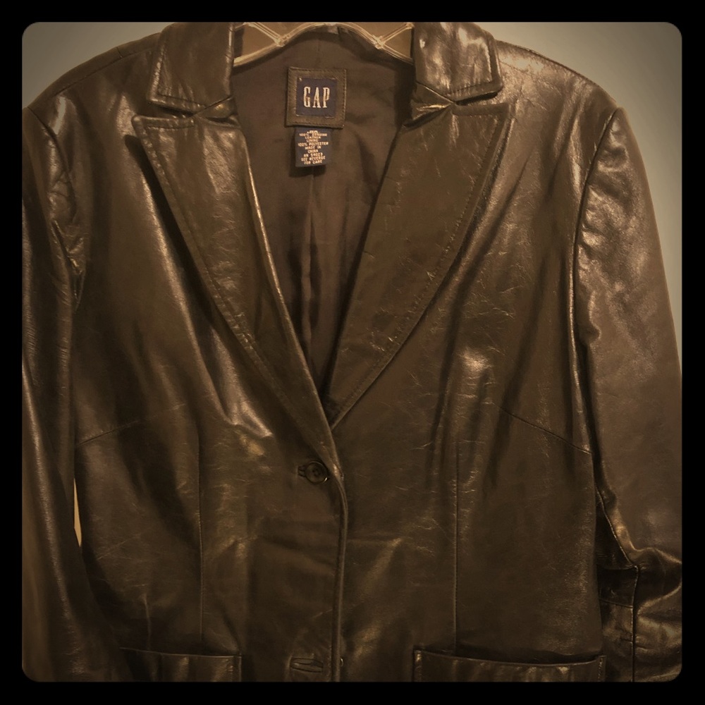 Leather blazer